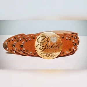 Guess Genuine Leather Western Brown Belt
